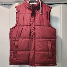 Vintage Weatherproof Puffer Vest Hooded Hoodie Flannel Lined Mens Size Large