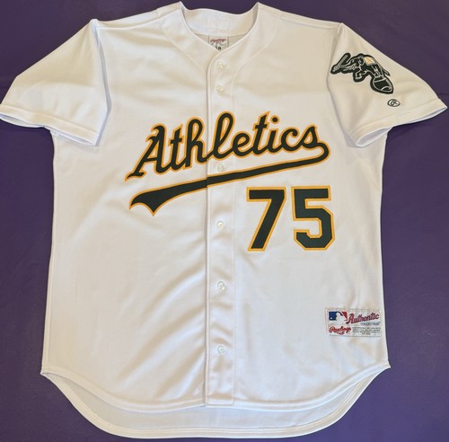 Autentica maglia Barry Zito Oakland Athletics #75 On Field Home Rawlings taglia 52 - Foto 2 di 8
