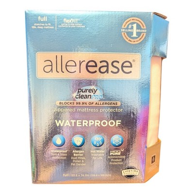 Allerease Reserve Collection Waterproof Mattress Zipper Cover Full Size White 