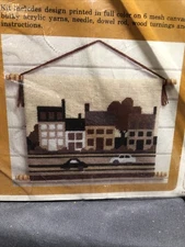 Vintage 80’s  ‘City Streets’ #6028 Needlepoint Kit By Creative Circle