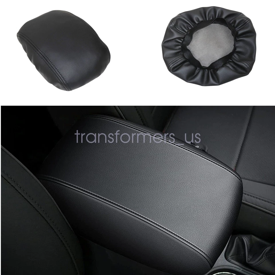 Cojín acolchado negro para consola de cuero para 13-18 Subaru Forester XT XS Foto 3 de 4