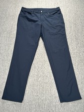 Lululemon ABC Classic Fit Pants Mens 38x33 Navy Blue 5-Pocket Stretch M5ADFS