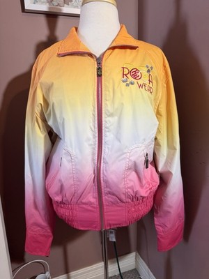Roca Wear Jacket Womens XL Gradient Embroidered Ombre Rhinestone New