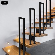 Stair Handrail, U-shaped Handrail for Indoor & Outdoor Stairs 20*95cm Black