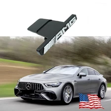 Fit For Mercedes-Benz 17-22 AMG Front Grill Badge Emblem GT Panamericana Silver