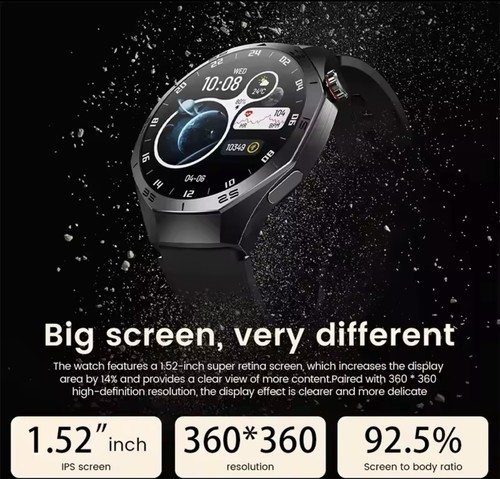 Smartwatch GT-5 Pro GPS NFC 360 AMOLED Screen Heart Android IOS - Foto 3 di 10