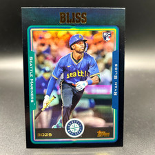 2025 Topps Archives #238 RYAN BLISS (RC) - Black Foilboard Rookie Card Mariners. rookie card picture