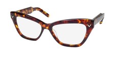 NEW VALENTINO V-TALE VLX-140 EYEGLASSES JAPAN CAT EYE 53-17-143 TORTOISE PLASTIC