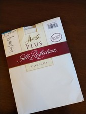 Vintage Hanes Plus Silk Reflections Silky Sheer Panty Hose One Plus Pearl