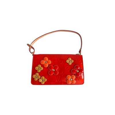 NWOT！Louis Vuitton Orange Sunset Monogram Vernis Lexington Fleurs