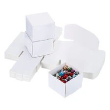 2x2x1.6" Small Gift Boxes Bulk with Lid, 50 Pack White