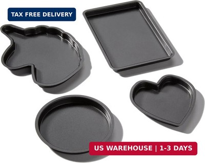 Kids Baking Set compatible with Easy Bake Oven | Fun Oven Pan Set of 4 made of F
