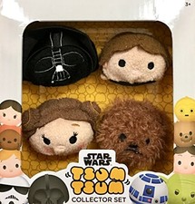 Disney TSUM TSUM Star Wars Plush Collector Set 4 pack Darth Vader, Han Solo, Pr