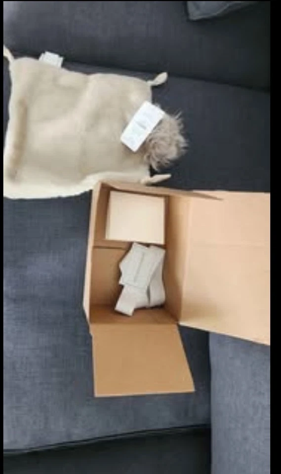 Pottery Barn Baby Nursery Lion Thumbie Blanket Lovey Baby Taupe Brown #9972Q - Image 4 of 4