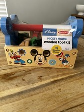 Melissa  Doug Disney Mickey Mouse Wooden Tool Box Kit 15 Wooden Pieces Ages 3 