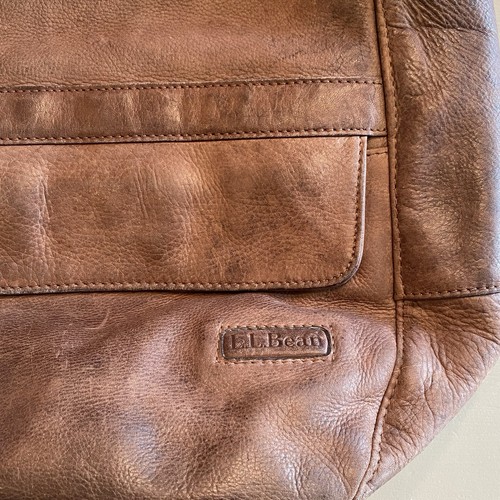 Borsa a tracolla LL Bean Ameribag pelle marrone vintage schiena sana - Foto 3 di 8