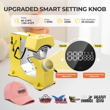 PROFESSIONAL 3 IN 1 AUTO HAT PRESS CREASE-FREE PRESSING SAFE USE & AUTO TURN-OFF