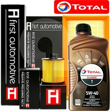 Kit Tagliando Per Renault Megane III 1.4 TCE 4 Filtri + 5LT Olio Total 5W40