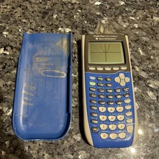 Texas Instruments TI-84 Plus Silver Edition Graphing Calculator Blue w/Cover