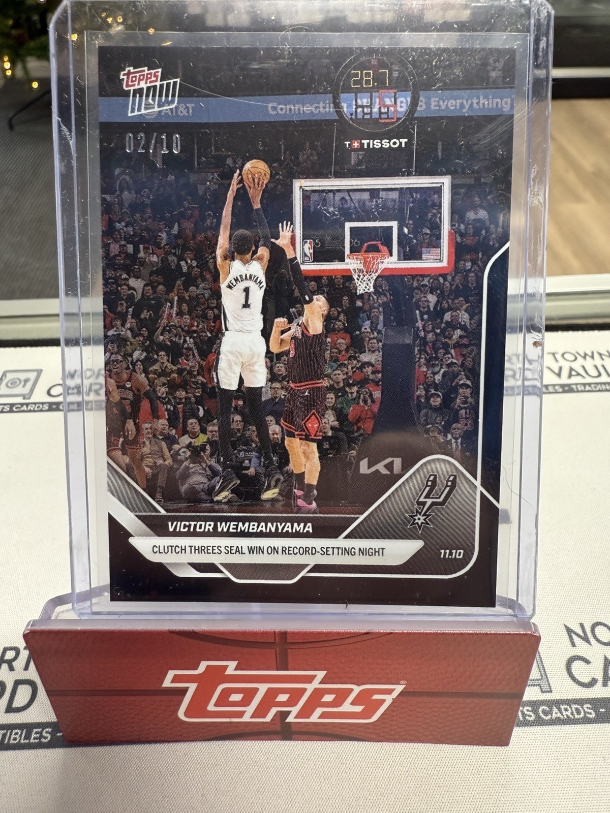 2025-26 Topps NOW Victor Wembanyama #49🔥 Black Foil 2/10🔥Free Shipping