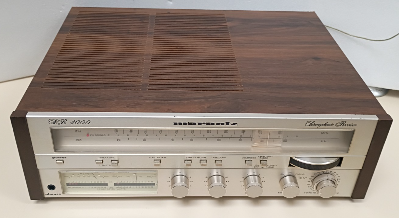 Vintage Marantz SR-4000 Stereo Receiver  Works  NEEDS ELECTRIC CLEANING