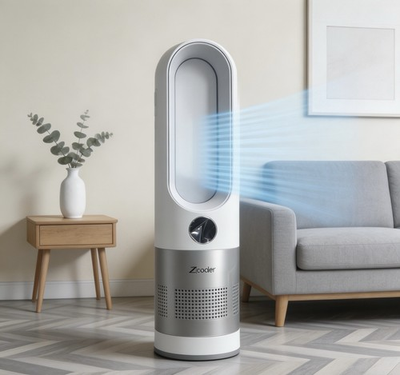 #ad Quiet Bladeless Tower Fan 22” Cooling Fan Remote Oscillating Timer $81.99