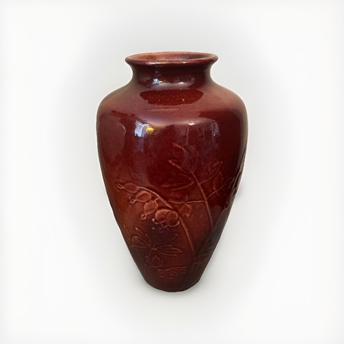 Vaso vintage 1948 Rookwood #6855 cuore sanguinante Freesia sangue di bue rosso 10,5" - Foto 9 di 10