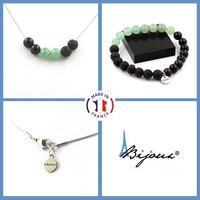 Steine Und Mineralien. Schmuckset Armband Halskette Perlen Aventurin Und Lava