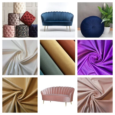 HOMECART Plush Velvet Fabric Dress Cushion Curtain Upholstery Sofa Bed Material Meter 58"