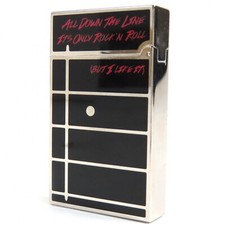 S.T. Dupont Rolling stones Prestage LTD Lighter Black Silver LINE 2 w/box Tasted