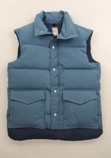 Vintage Frostline Blue Goose Down Puffer Vest Men's Size Medium