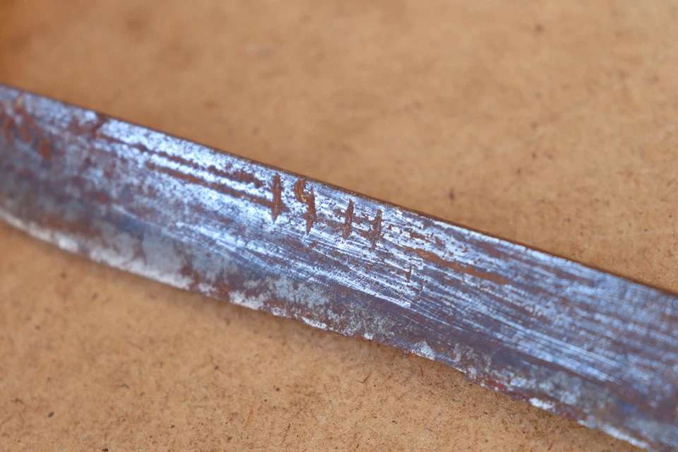 Antique Ancient Primitive Knife Hunting Battle Blade Marked Signed 1911 1900's - Image 2 of 4