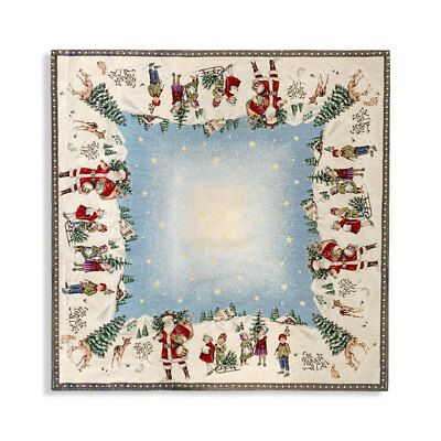 Weihnachts-Mittelstück 100x100cm Weihnachtsdeko Meister Baumwolle Rentiere 5612