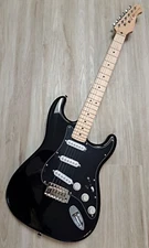 2025 Elite® Stratocaster Style Guitar w/ Gilmour MOD Black Strat SSS Maple neck