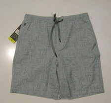 EDDIE BAUER Light Blue Fish Print Volley Swim Trunk Shorts NWT MENS Size Large