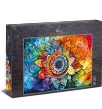 Ulmer Puzzleschmiede - Puzzle 1000 Teile "Regenbogen-Mandala"