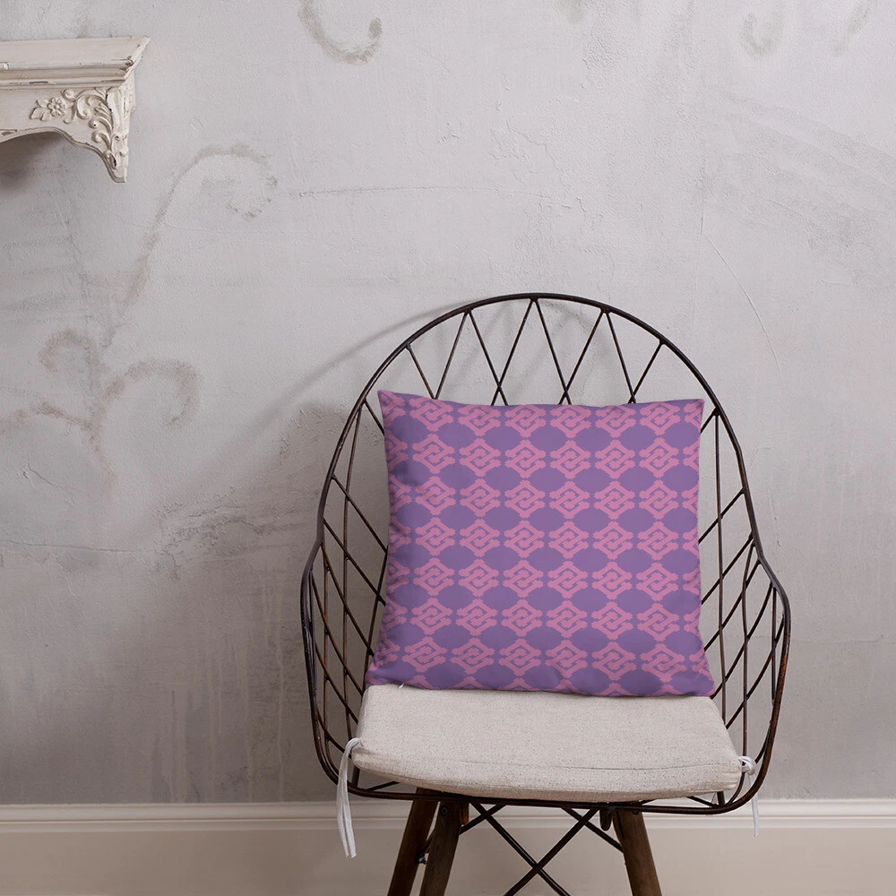 SAMURAI Purple and Pink Pillow