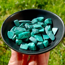 20pcs Malachite Tumbled Stones, Small Crystal Set