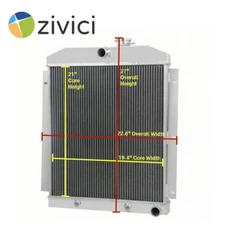 3 Row Aluminum Radiator For 1947-1954 Chevy Truck Pickup 3100 3600 3800 3.5 3.8L