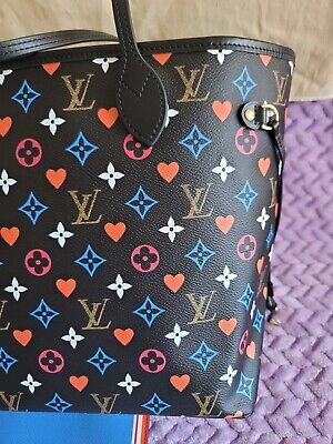 UNUSED LOUIS VUITTON M57462 Game On Monogram Neverfull MM Playing Cards Tote  Bag