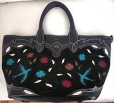 Polo Ralph Lauren Medium Bellport Leather/suede Embellished Tote Handbag Rp $795