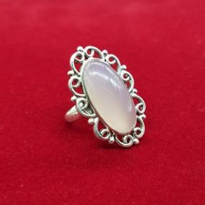 Natural Rose Quartz Ring,Statement Ring,925Sterling Silver,Gift,All Size 3 to 14