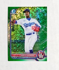 Eddys Leonard 2022 1st Bowman Chrome #57 Mini-Diamond GREEN REFRACTOR 09/99 z37