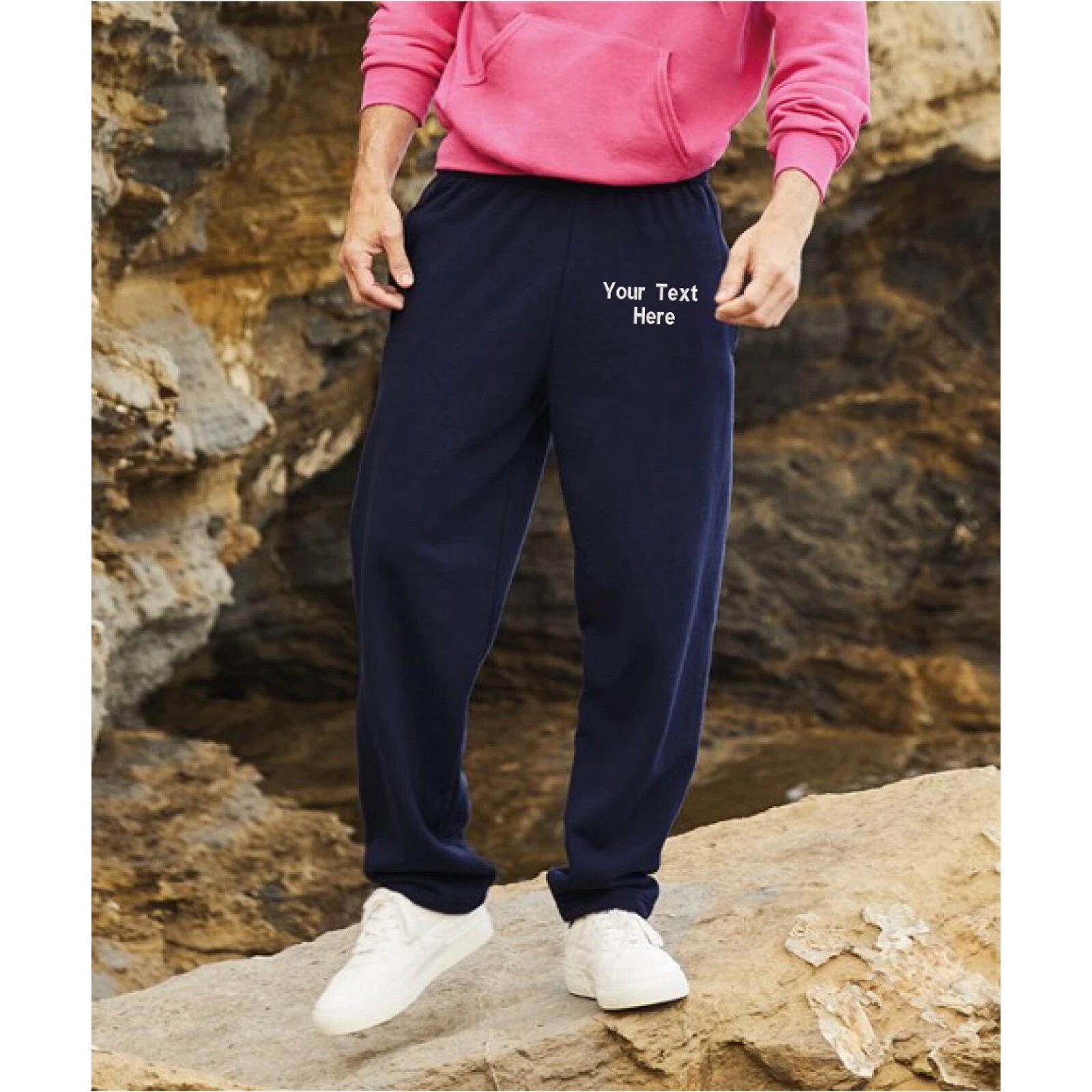 Personalised Embroidered Open Leg Sweatpants 8020 Joggers Custom Gymwear Running