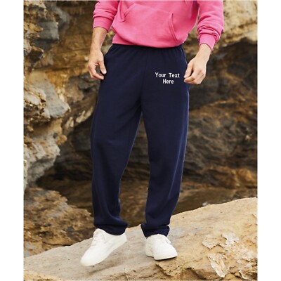 Personalisiert Bestickt Offenes Bein Jogginghose 8020 Eigener Gymwear Laufen