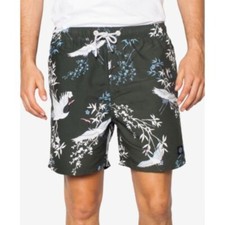 ZEEGEEWHY Men's Crane Graphic Swim Trunks Large MSRP 68