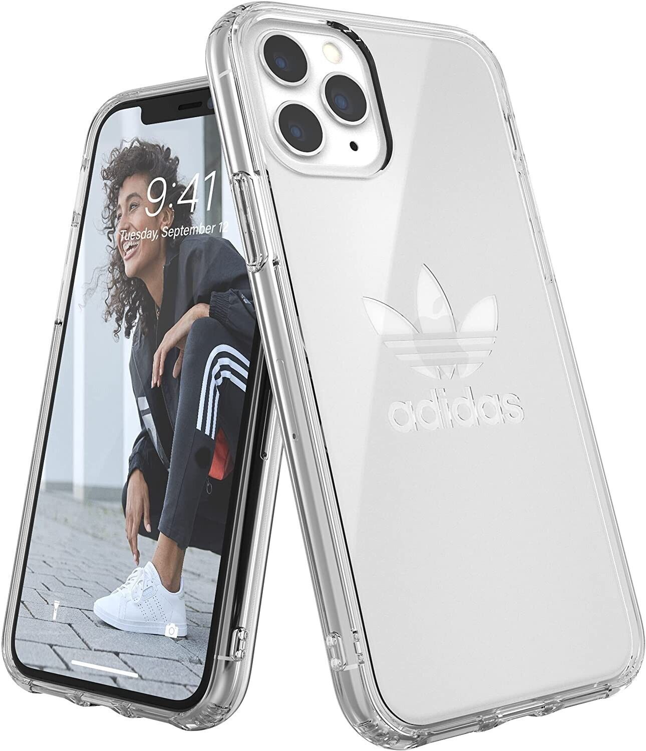 adidas Originals - Custodia protettiva trasparente per iPhone 11 Pro, con stampa