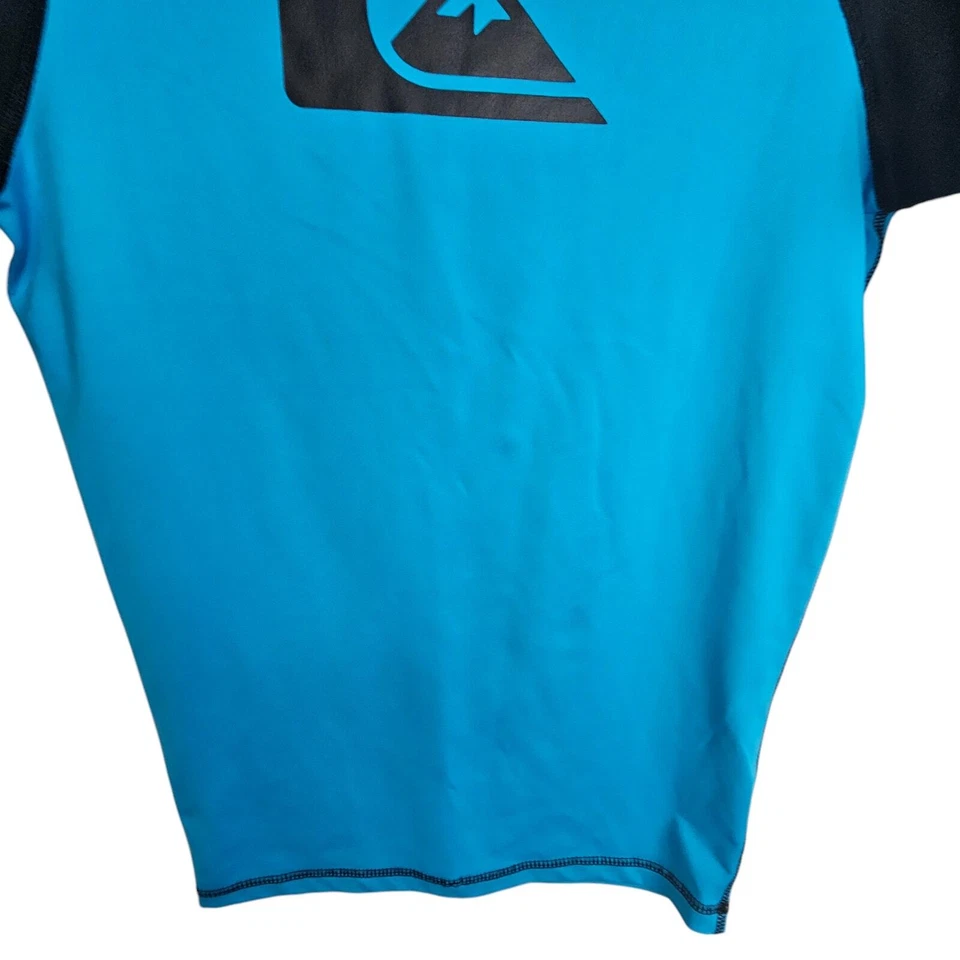 Quiksilver Rash Guard Mens S Blue Black All Time Id Short Sleeve Rash Guard Men - Image 3 of 4