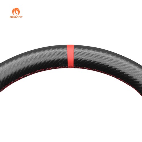 MEWANT PU fibra de carbono cuero sintético cubierta del volante para Alfa Romeo 159 TI Brera 2011 - Imagen 6 de 10