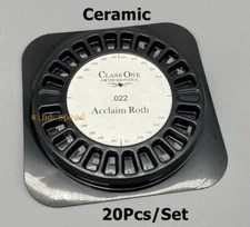 20Pcs/Set Dental Orthodontic Bracket Ceramic Brace Mini Roth 022 Slot Hook 345